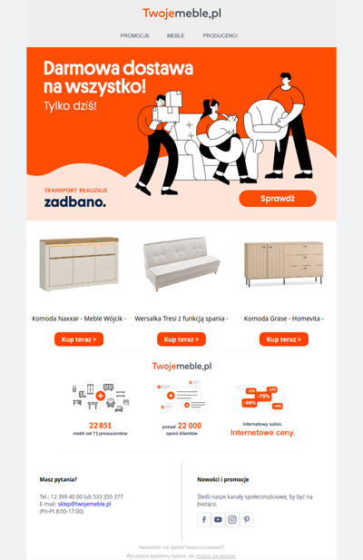 Darmowa dostawa na wszystko 📣 Tylko dziś!