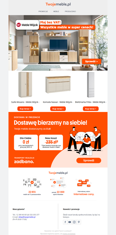 Meble Wójcik bez VAT ⏰ Do końca poniedziałku i ani godziny dłużej!