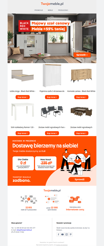 ⏰ To już ostatnie godziny, by kupić meble BRW do -55% taniej!