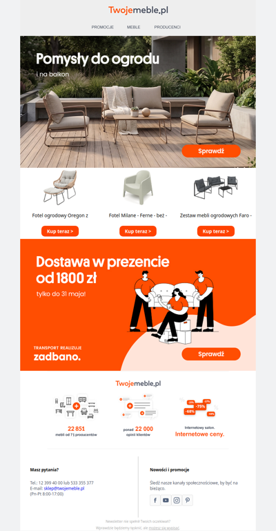 I do ogrodu i na balkon też! 🌿 Nasze meble ogrodowe sprawdzą się wszędzie!