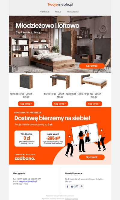 Ten pokój młodzieżowy będzie loftowy! 😎 Nowość: kolekcja Fargo