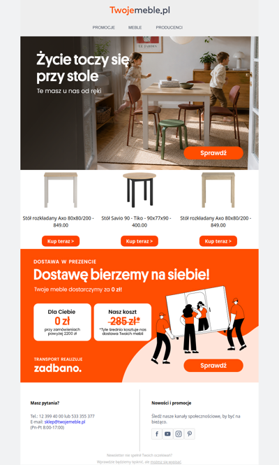 Te stoły masz u nas od ręki 👍