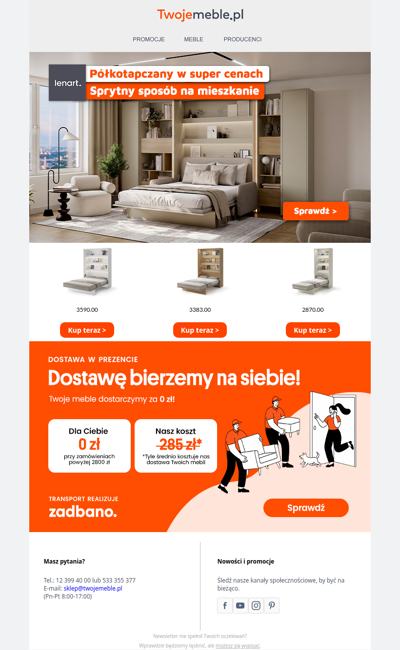 Półkotapczany z rabatem to sprytny sposób na małe mieszkanie 👍