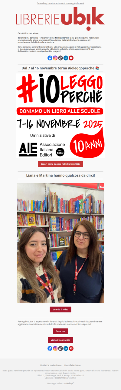 #ioleggoperchè torna in libreria dal 7 al 16 novembre 📚