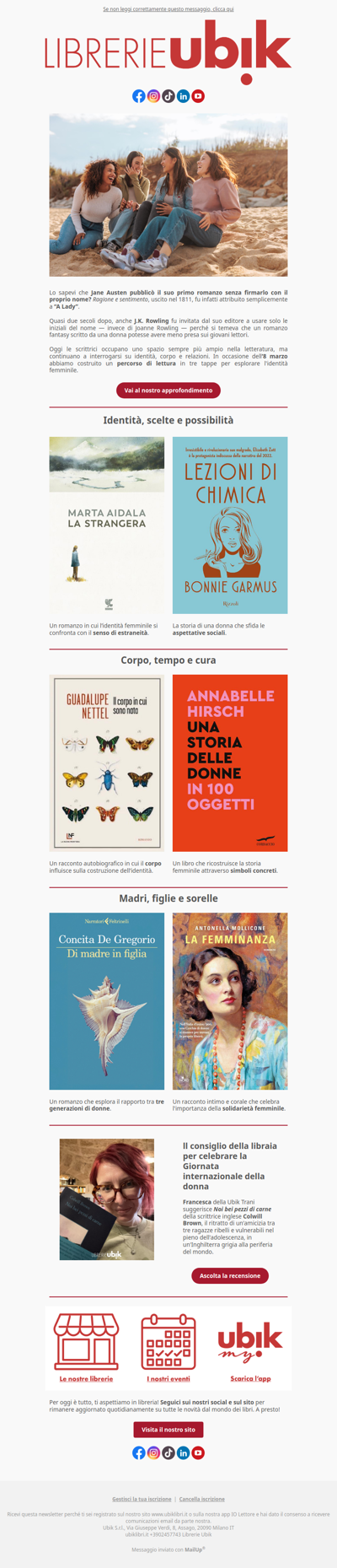 Storie di donne oggi, il nostro percorso di lettura 📚