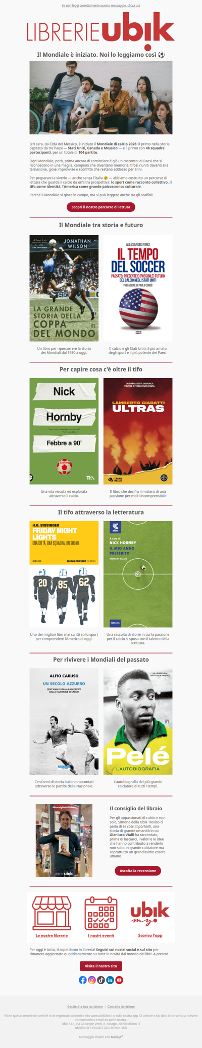 Il Mondiale è iniziato. Noi lo leggiamo così ⚽📚