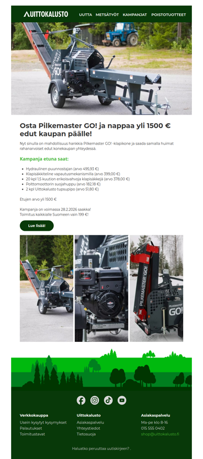 Pilkemaster kampanja käynnissä nyt!