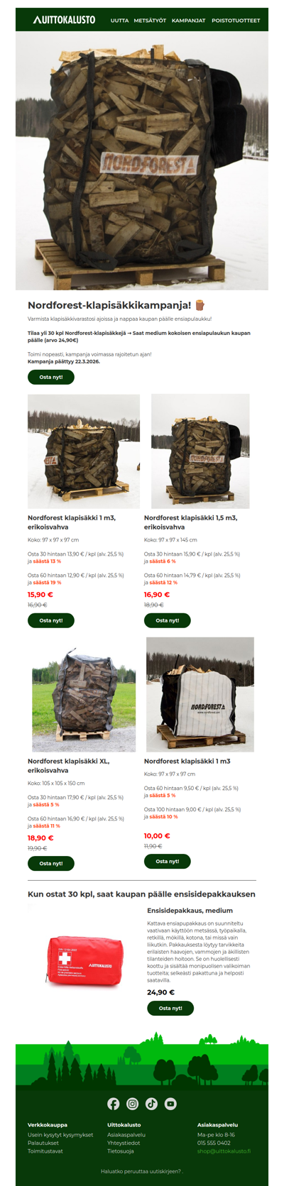 Klapisäkkikampanja on nyt käynnissä 🪵