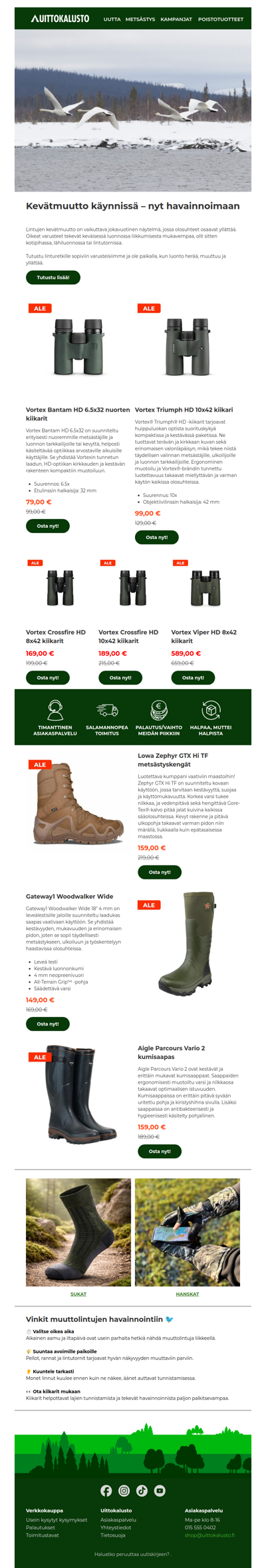 Kevätmuutto käynnissä – nyt havainnoimaan