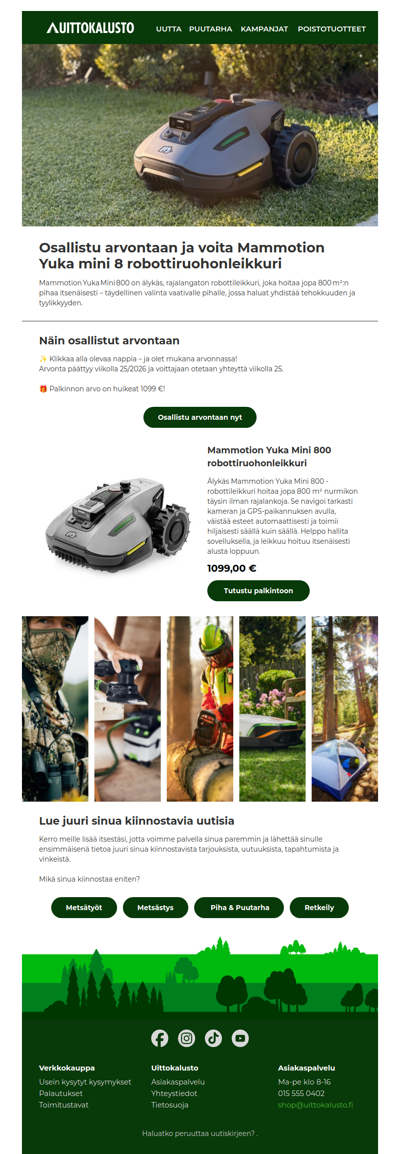 Voita robottiruohonleikkuri