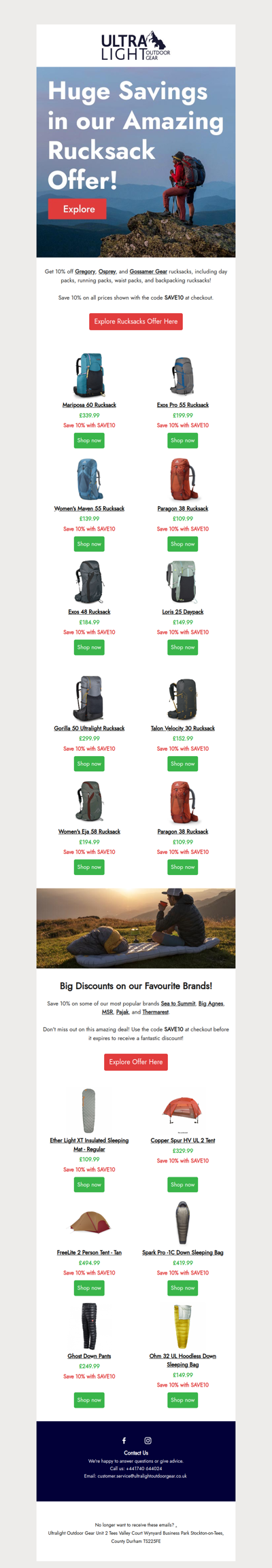 🤩Amazing Savings on Osprey, Gossamer Gear & Gregory Packs! ⏰