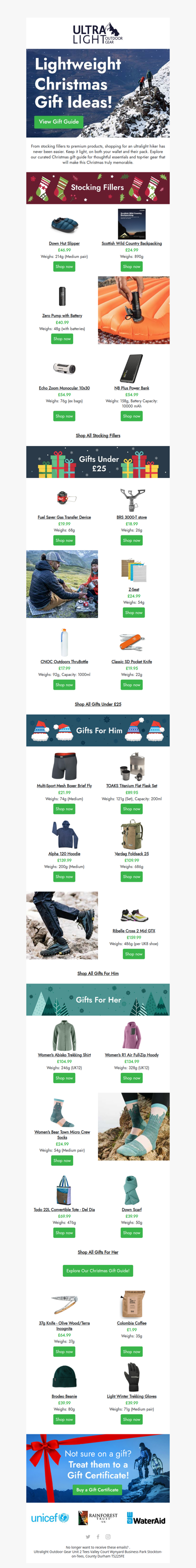 🎁 Ultralight Gift Ideas for Every Adventure!