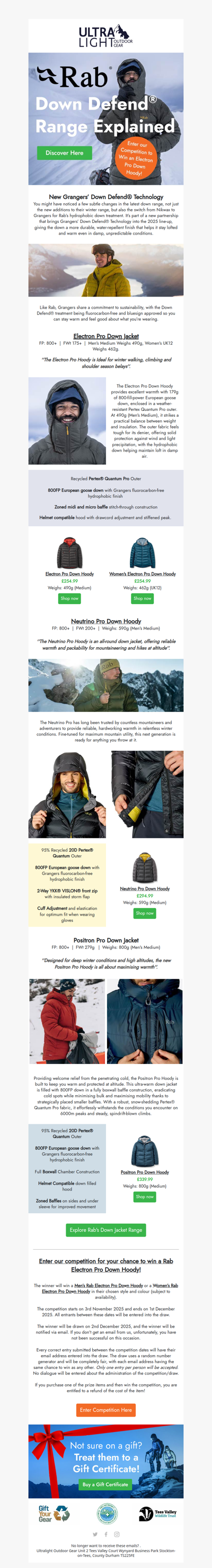 🏆Win a Rab Electron Pro Hoody! 👀Rab's Down Defend Range➡️