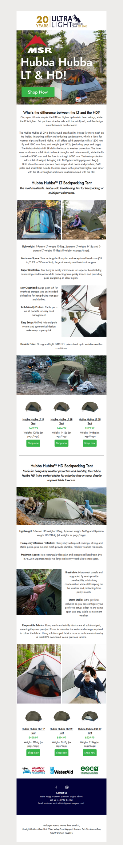 🚨Hubba Hubba LT & HD Tents! ⛺