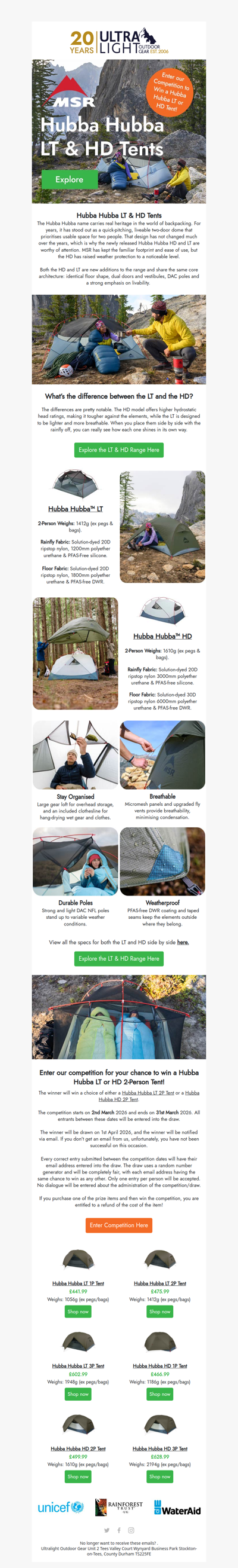 🏆Win a Hubba Hubba LT & or HD Tent! Enter Now...