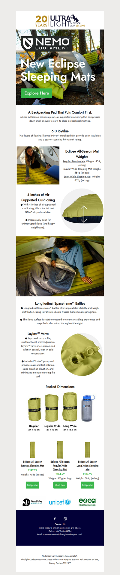 🚨Nemo Eclipse Sleeping Mats: R6 comfort at only 455g! 🤯