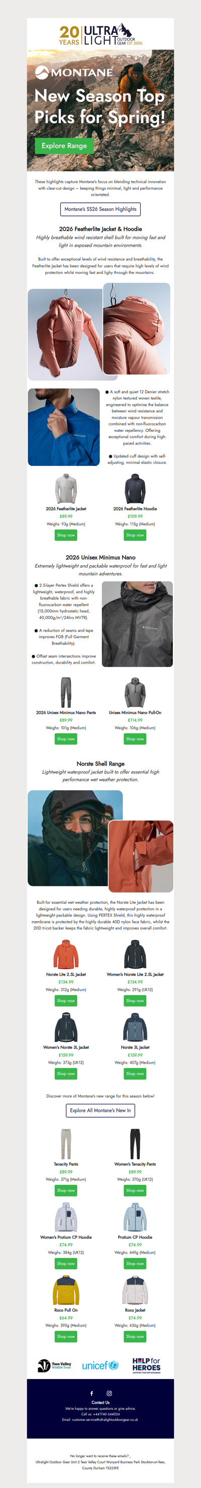 🌟Montane's New Season Top Picks for Spring!🌷
