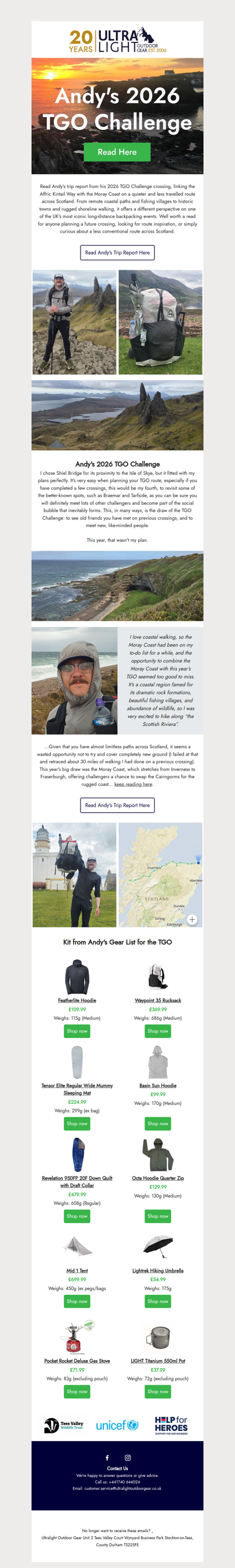🏕️ Experience the 2026 TGO Challenge with Andy! Read it here.