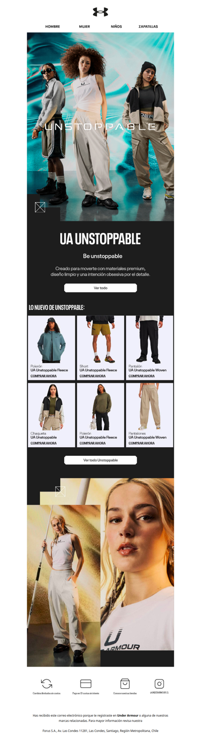 Unstoppable: El equipamiento oficial del atleta