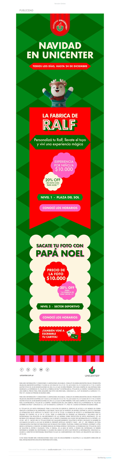 🎅¡Disfrutá diciembre en Unicenter! 🎅