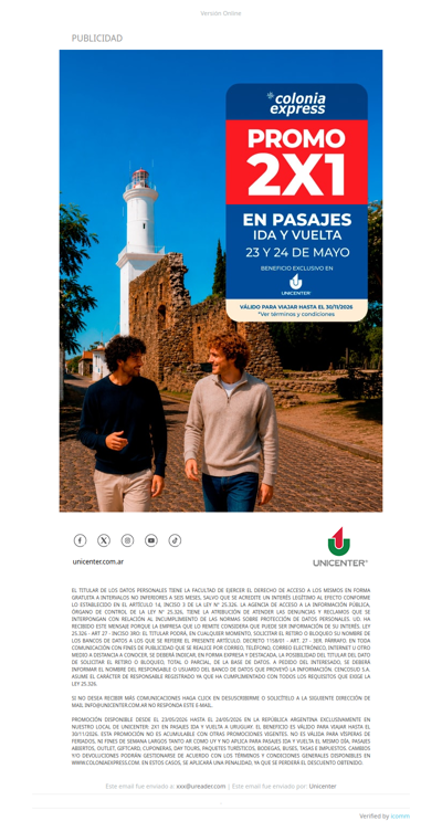 🚢 Promo 2x1 para escaparte