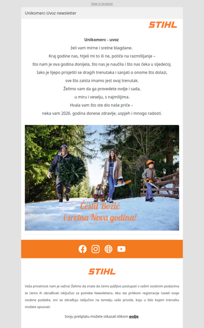 Sretan Božić i Nova godina