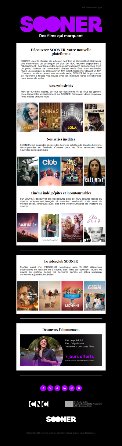 Bienvenue sur SOONER