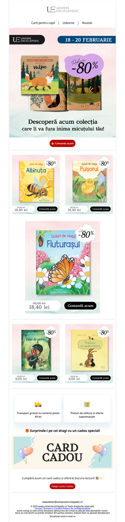 Ultima zi de reduceri -80% OFF la TOATE cărțile pentru copii!