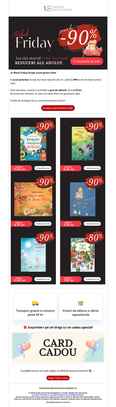 Start Black Friday | Până la 90% reducere