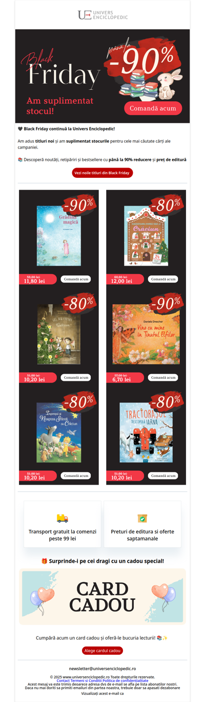 Black Friday: am suplimentat stocul + modele noi 📚