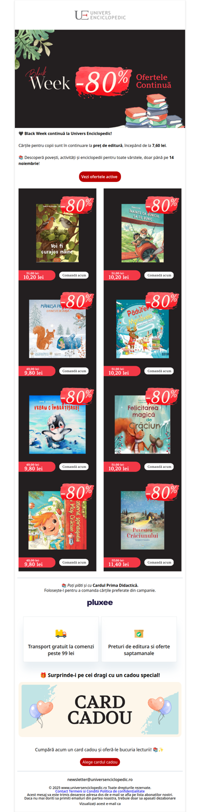 Black Week continuă | Cărți la preț de editură