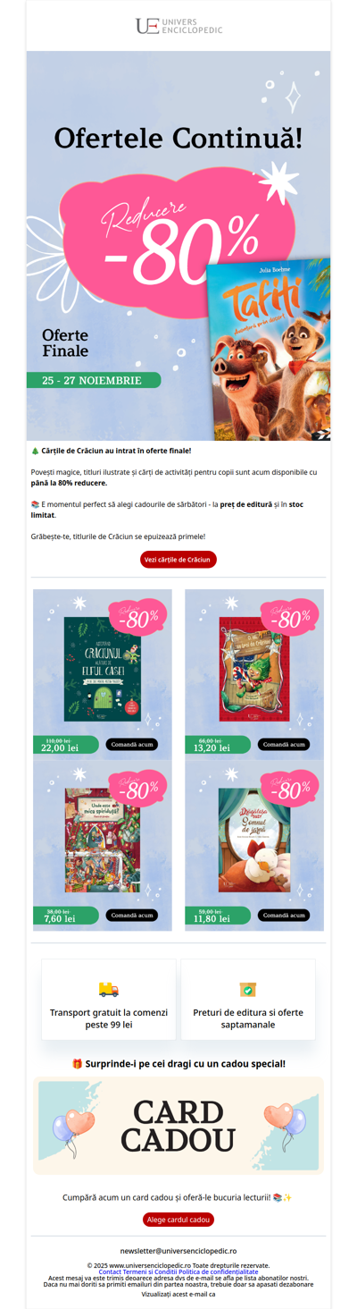 Cărțile Noi de Crăciun sunt Campanie 🎁