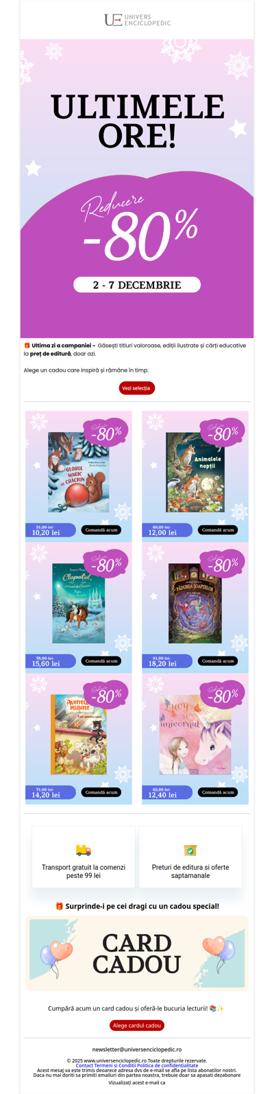 Ultima zi cu 80% Reducere – titluri valoroase pentru juniori