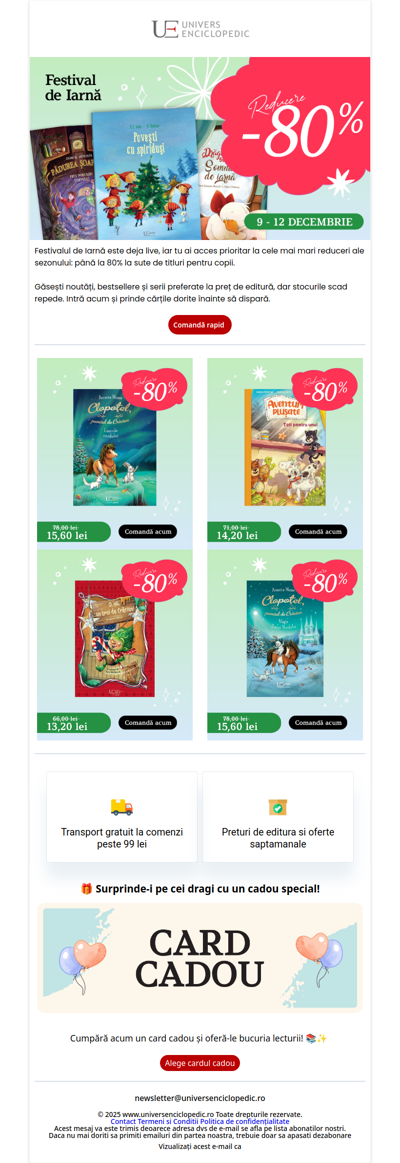 Veste bună: până la 80% reducere la toate cărțile