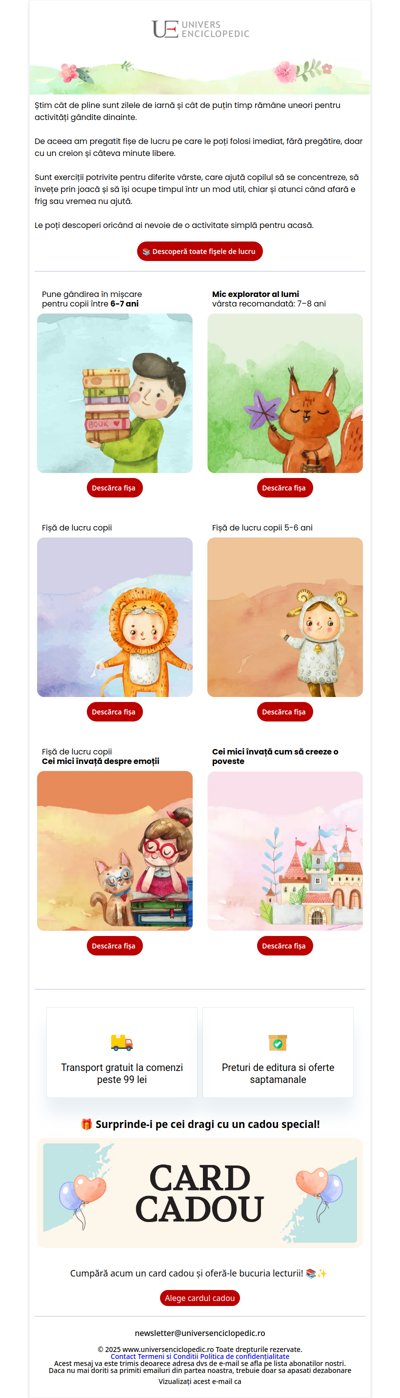 Fişe de lucru care fac învăţarea o joacă!