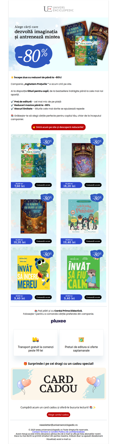 Dimineața începe cu -80% la cărți pentru copii