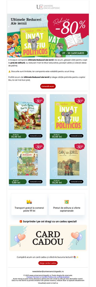 Ultima șansă la prețuri de iarnă pentru copii