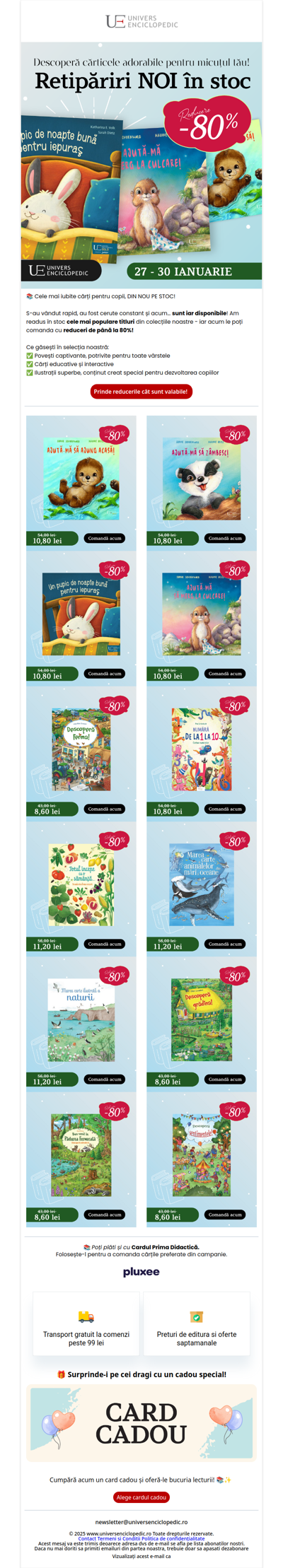 Bestsellerele s-au întors: până la -80% reducere!