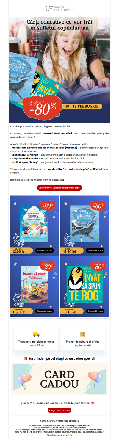 Noutăți 0-7 ani | 80% reducere