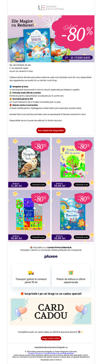 Retipăriri foarte așteptate, din nou în stoc