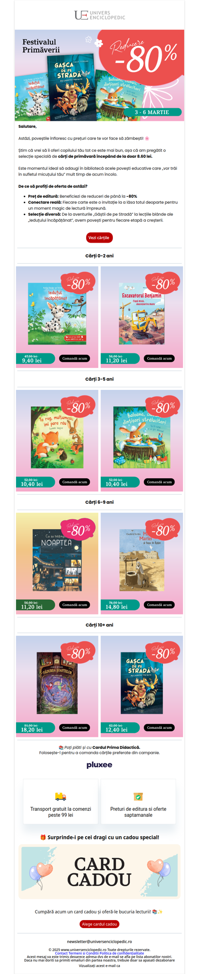 Cărți de primăvară de la 8.60 lei. Doar azi! 📚