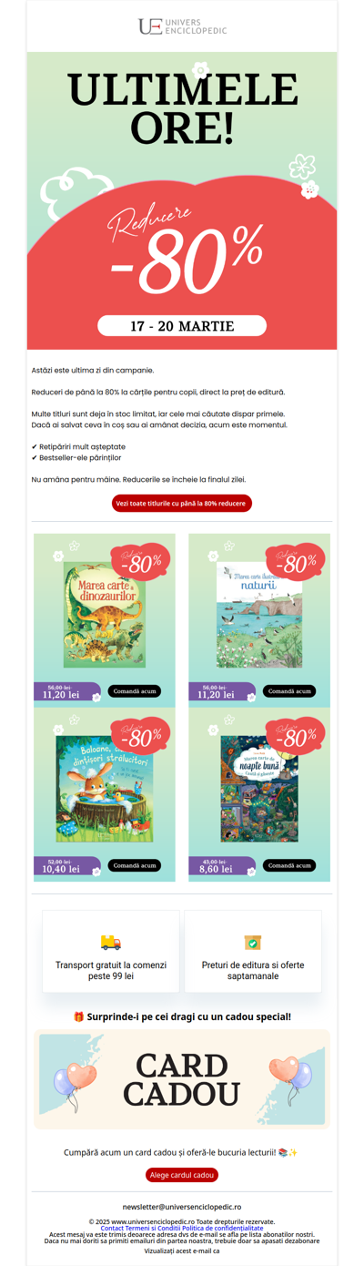 Ultima zi | Cărți până la -80%