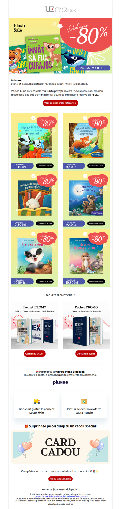 ⏳ Noutăți de ultimă oră în Flash Sale (-80%)