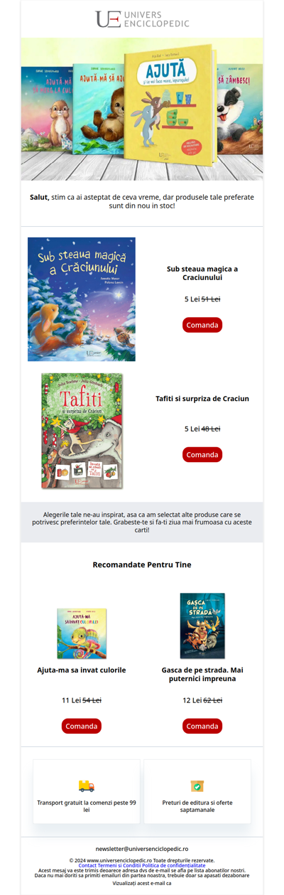 Vesti bune, ads! Preferatele tale au revenit in stoc!