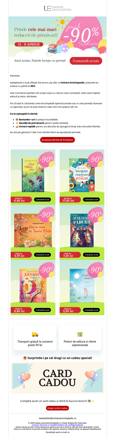 🐰 Paștele începe cu povești (și reduceri de până la -90%)