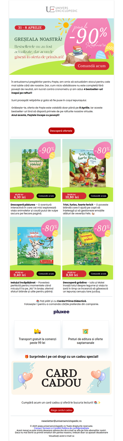 🙈 Greșeala noastră! Am uitat bestseller-urile...