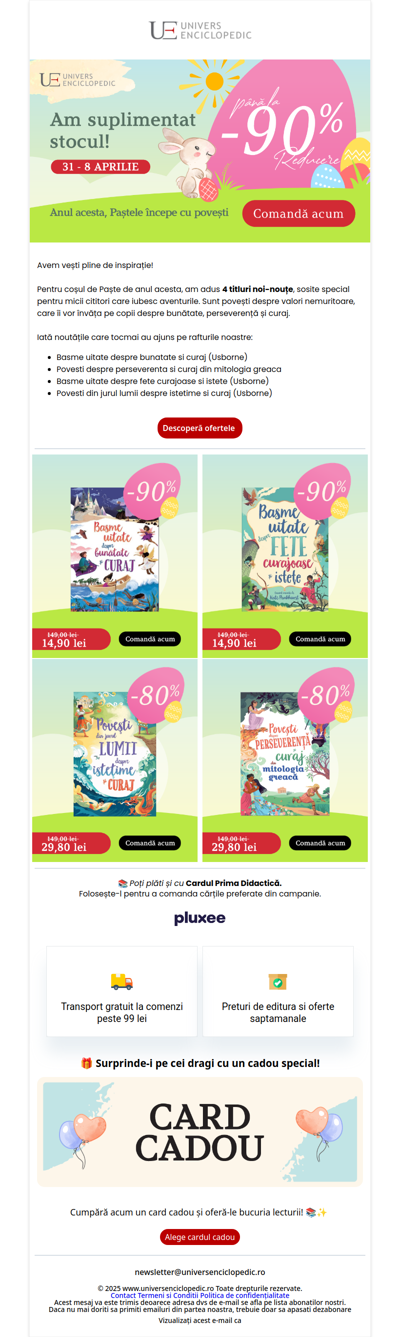 ✨ Ai văzut ce a adus Iepurașul? (-90% reducere)