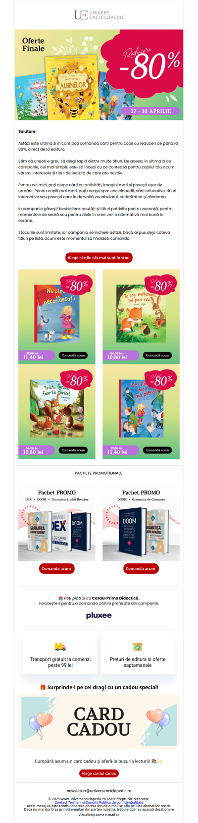 Azi se încheie ofertele la cărțile pentru copii