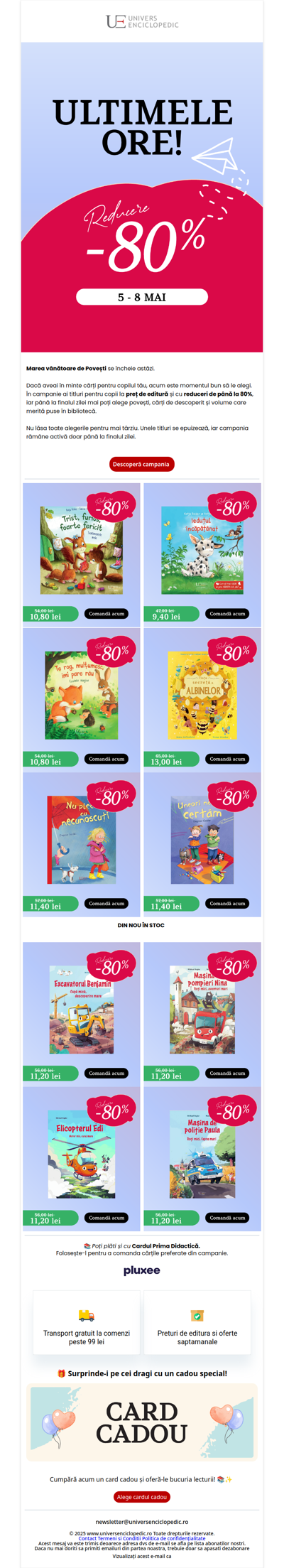 Ultima zi cu până la 80% reducere la cărți pentru copii