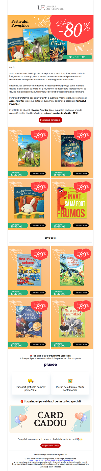 🌟 Acces Prioritar: A început Festivalul Poveștilor! (-80%)